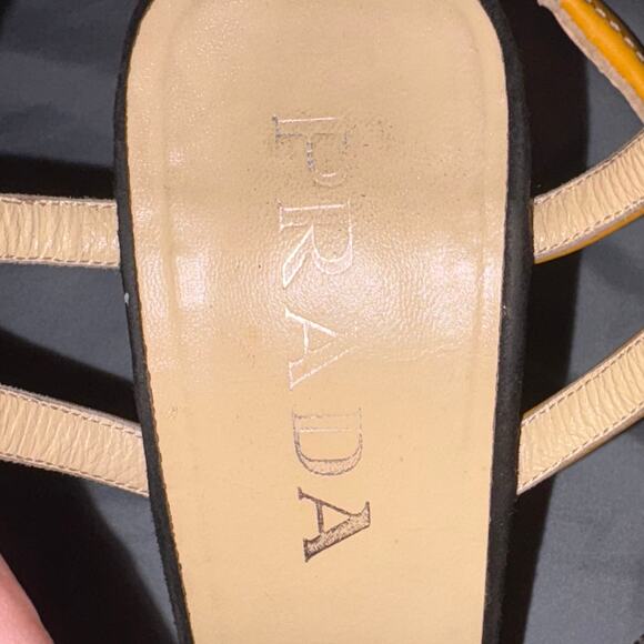 Prada Yellow Patent Black Suede Heels Size 39 
(8.5) - Picture 6 of 8